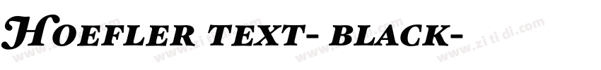 Hoefler text- black字体转换